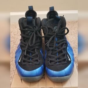 Nike Blue and Black Foamposite Sneakers